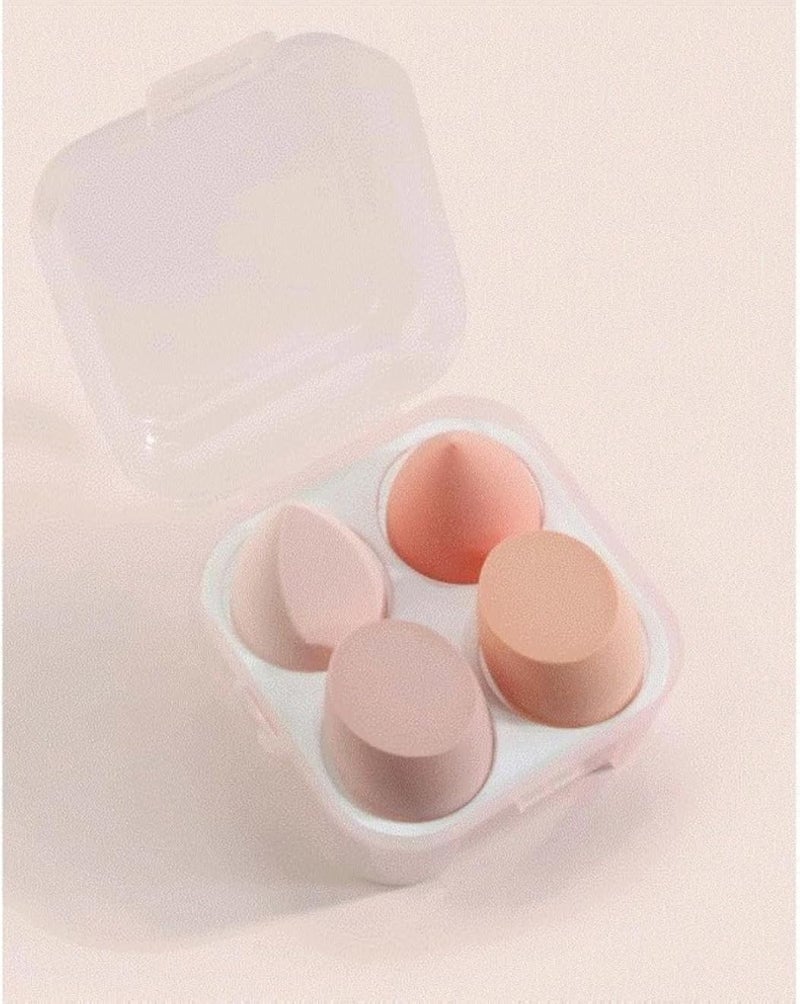 4 قطع من إسفنجات مكياج بيوتي بلندر، للاستخدام الجاف والرطب مع البودرة والكريمات والسائل، أداة تجميل سهلة الاستخدام.