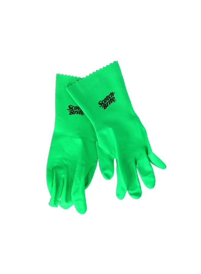 Scotch  Lemon Scented Extra Strength Heavy-Duty Latex Gloves Green Large XN001002924  - Image 2