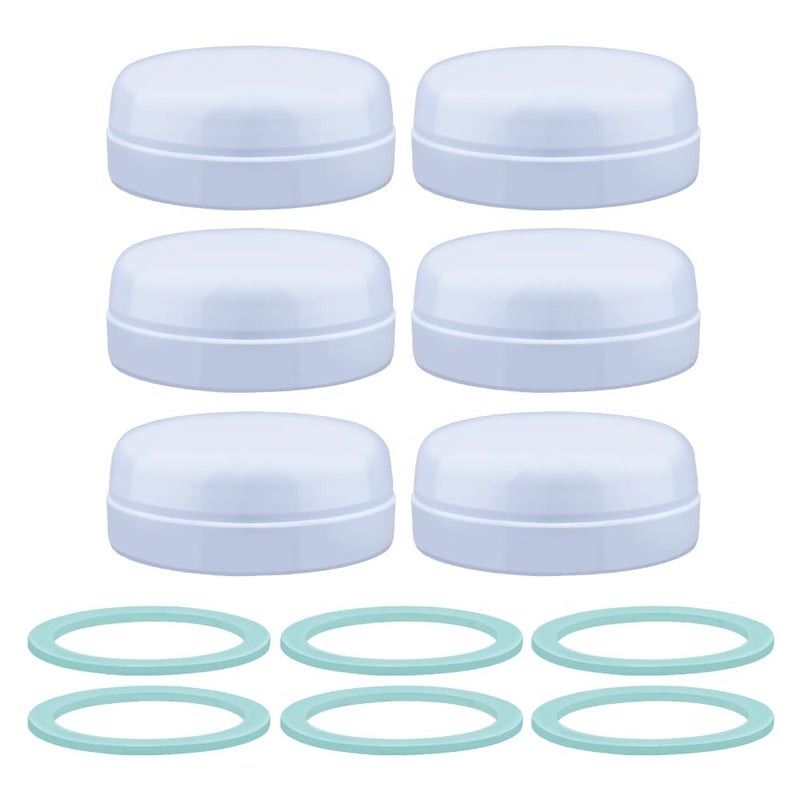 Maymom Maymom Travel Bottle Caps Compatible with Avent Bottle Cap Replace Avent Natural Bottle Screw Ring n Sealing Disc Fit Avent AntiColic Polypropylene Glass Bottle Avent PP Bottle Lids Replacement 