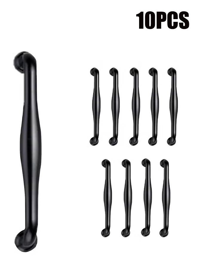 واي جيه مقابض الأدراج 10 قطع مقبض سحب الأجهزة لمقابض خزائن المطبخ بمظهر أسود غير لامع مقبض سحب درج أنتيك لمقابض المطبخ مقبض باب سحب - Image 1