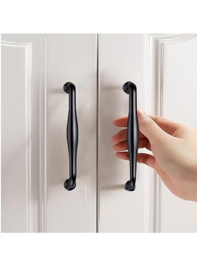 واي جيه مقابض الأدراج 10 قطع مقبض سحب الأجهزة لمقابض خزائن المطبخ بمظهر أسود غير لامع مقبض سحب درج أنتيك لمقابض المطبخ مقبض باب سحب - Image 5