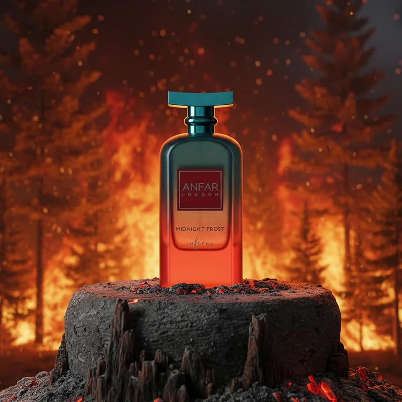 Anfar  Anfar Midnight Frost Inferno - Perfume for Women - 100ML - Luxurious Long Lasting Fragrance with Amber Woody Notes of Geranium and Tonka - Extrait de Parfum Spray - Scent for Her  | Best Price UAE