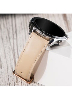Vagave Genuine Leather Watch Band 20MM 22MM 24MM Fossil Diesel Lacoste Casio Armani Tissot Nacar Polo Classic Watch Band Leather Strap Beige Leather Band  - Image 1