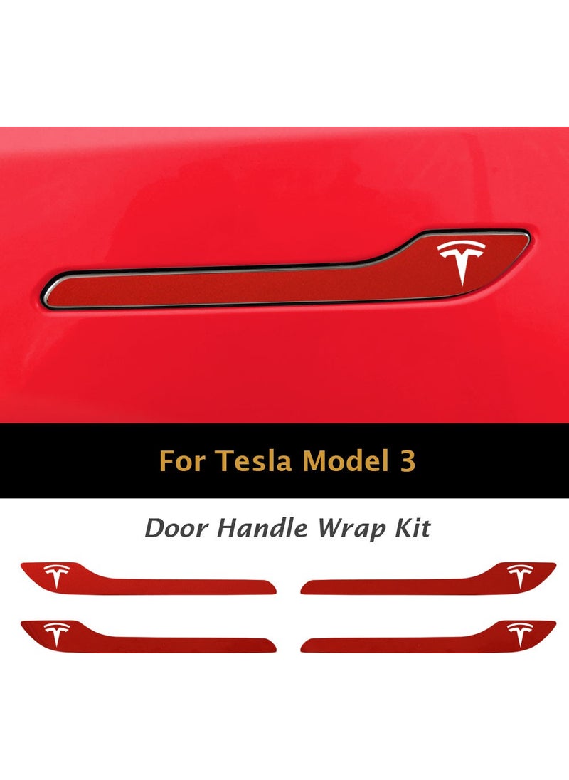 IPG - Tesla Model 3 - Specially Cut Tesla Logo Door Handle Sticker Set for Model Y (Set of 4) - Image 1