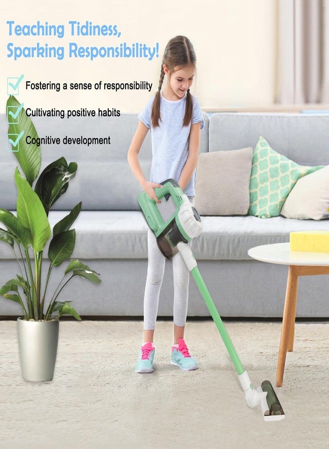 BAYMI Kids Vacuum That Really Works 9Pcs Aged 3+ Kids Cleaning Set for Toddlers Toy Cleaner Broom and Dustpan Set Scrub Brushes Baby Boy Girl Gifts ( 950Green) - Image 5