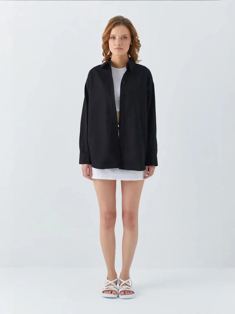 ميكسراي قميص بوبلين واسع من ميكسراي