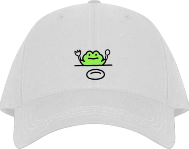 Frog Plain unisex baseball cap White 8
