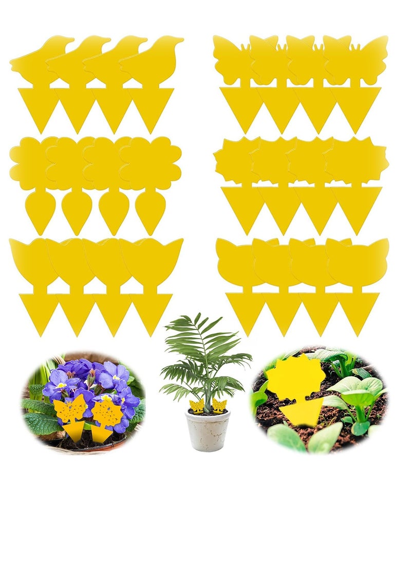SYOSI Sticky Traps, Fly Trap for Indoor/Outdoor Natural Pest Control, Fruit and Yellow Fungus Gnat Traps for Kitchen, House Plants, Whitefly, Mosquito Bits, Fly Traps Save Your Plants - Image 1
