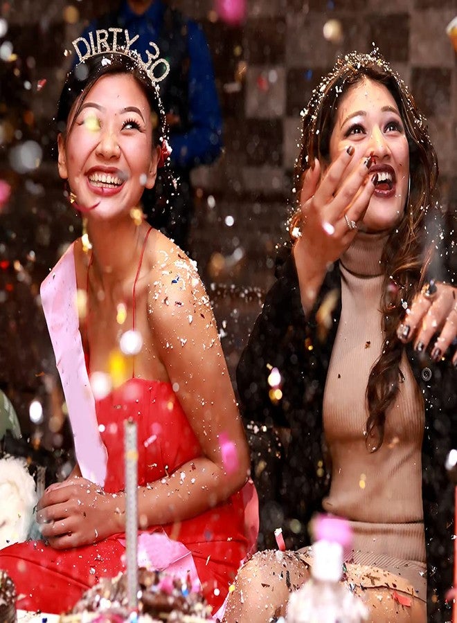 AOPRIE شريط رأس وساتش عيد الميلاد الثلاثين المتسخ من AOPRIE للنساء، تاج عيد الميلاد الذهبي، إكسسوارات شعر مرصعة بالأحجار الكريمة، مجموعات هدايا عيد الميلاد - Image 4
