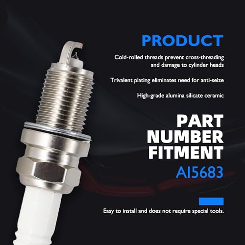 OXCANO 93501 Iridium Platinum Spark Plugs Compatible with Acura ILX Honda Accord Infiniti EX35 Lexus CT200h Mazda 3, Compatible with Nissan Altima Pontiac Vibe Scion XD Subaru Crosstrek Toyota Corolla - Image 2