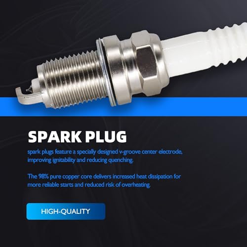 OXCANO 93501 Iridium Platinum Spark Plugs Compatible with Acura ILX Honda Accord Infiniti EX35 Lexus CT200h Mazda 3, Compatible with Nissan Altima Pontiac Vibe Scion XD Subaru Crosstrek Toyota Corolla - Image 4