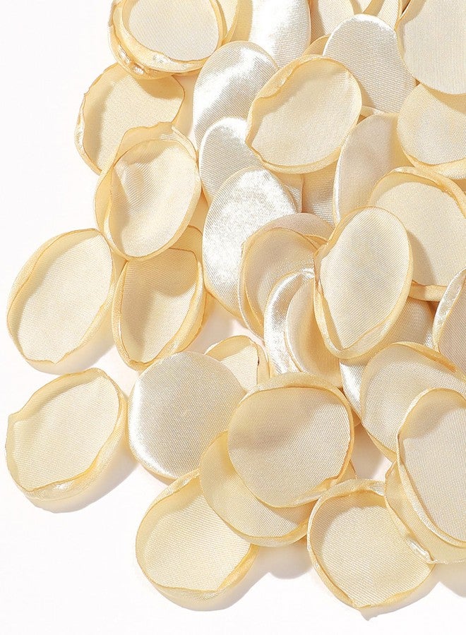 CNYMANY 200pcs Rose Petals, Silk Champagne Gold Flower Petals for Wedding Flower Girl Basket Champagne Rose Petals Bulk for Aisle Table Centerpieces Bridal Shower Decorations Proposal Party - Image 1