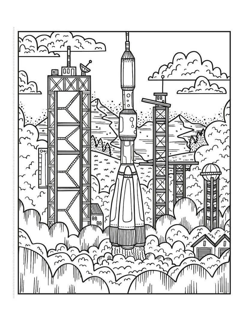 Usborne كتاب الرسم السحري في الفضاء من أوزبورن: فن الألوان المائية الكونية، مشاهد الفضاء والكواكب، الرسم السحري للأطفال، رسم بدون فوضى، أنشطة ممتعة في الفضاء الخارجي - Image 2