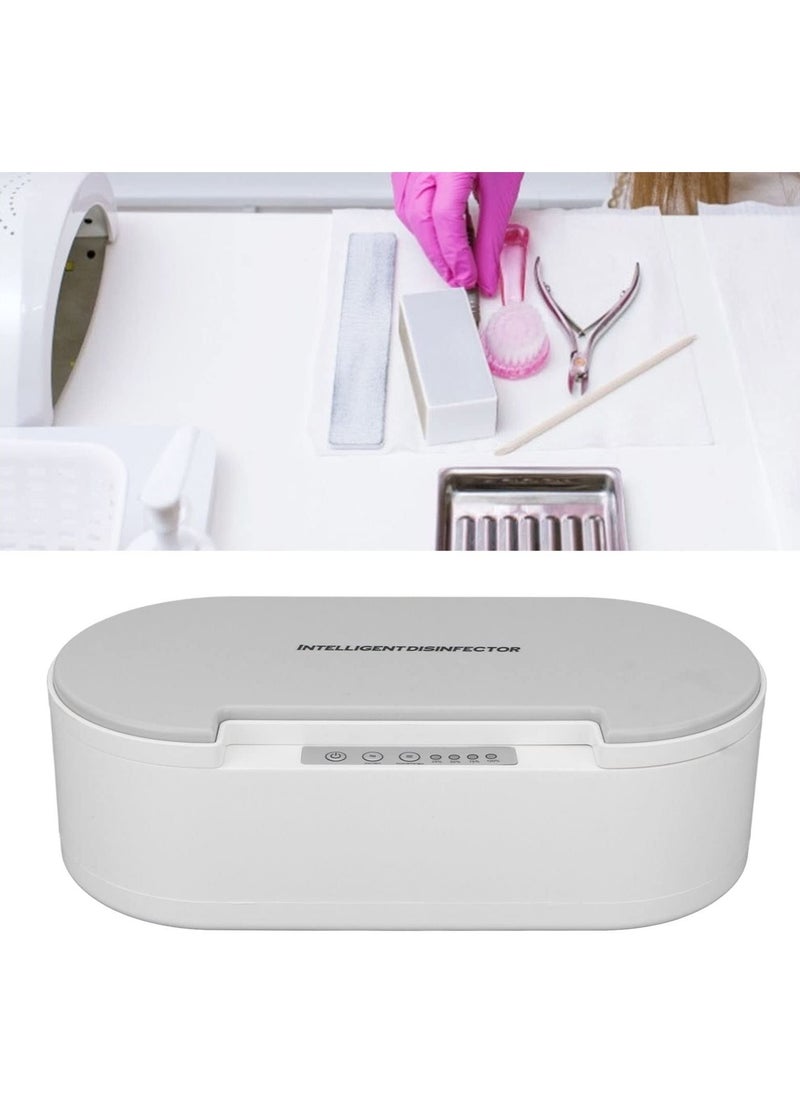 UV Light Sanitizer Box, Protable Sanitizer Sterilizer Cleaner Box, Voice Broadcast Clean Sterilizer Box Storage Organizer for Nail, Tweezers, Hair Salon, Nail Art Tool - Image 4