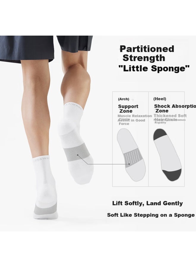 HLA Hailan Home "Cloud Cotton" Men'S Socks 25 New Mid-Tube Cotton Antibacterial Shock-Absorbing Sports Leisure Medium-Length Socks 5 Pairs Pack - Image 4