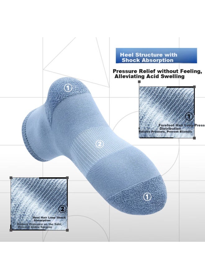 HLA Hailan Home "Cloud Cotton" Men'S Socks 25 New Mid-Tube Cotton Antibacterial Shock-Absorbing Sports Leisure Medium-Length Socks 5 Pairs Pack - Image 2