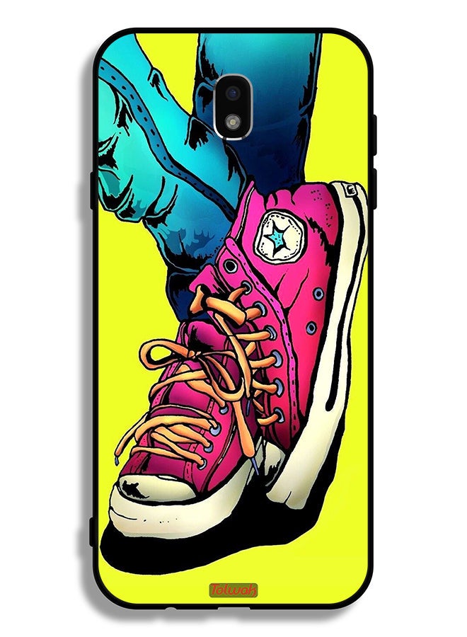 Tolwak Samsung Galaxy J7 Pro Protective Case Cover Canva Shoes Art  - Image 2