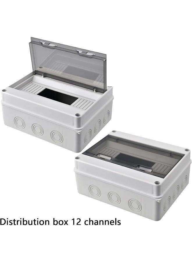 melfi Melfi HT Box, 12 Way Transparent Cover Power Distribution Protection Box IP65  - Image 4