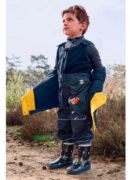 Toddlers Boy Printed Thermal Over Trouser, Navy