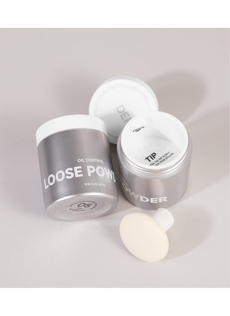 KASTWAVE Loose Setting Powder with Mushroom Head Powder Puff, Loose Baking Face Powder Makeup, Oil Control Soft Focus Effect Light Long Lasting Matte Finishing Powder (02# Translucent)  - Image 2