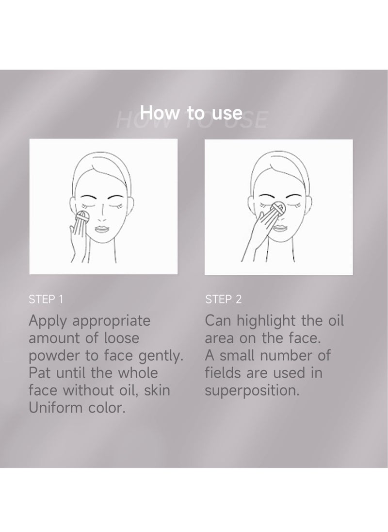 KASTWAVE Loose Setting Powder with Mushroom Head Powder Puff, Loose Baking Face Powder Makeup, Oil Control Soft Focus Effect Light Long Lasting Matte Finishing Powder (02# Translucent)  - Image 4