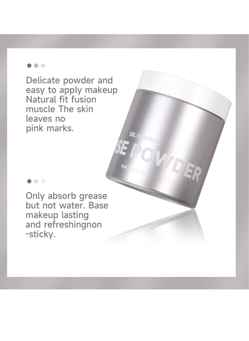KASTWAVE Loose Setting Powder with Mushroom Head Powder Puff, Loose Baking Face Powder Makeup, Oil Control Soft Focus Effect Light Long Lasting Matte Finishing Powder (02# Translucent)  - Image 3