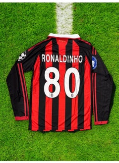 Nostalgic AC Milan Long Sleeve Ronaldinho Jersey