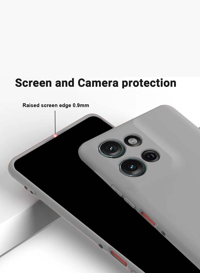 Wtech Motorola Moto G15 4G 2025 Premium Soft Liquid Silicone Case Cover - Grey - Image 2