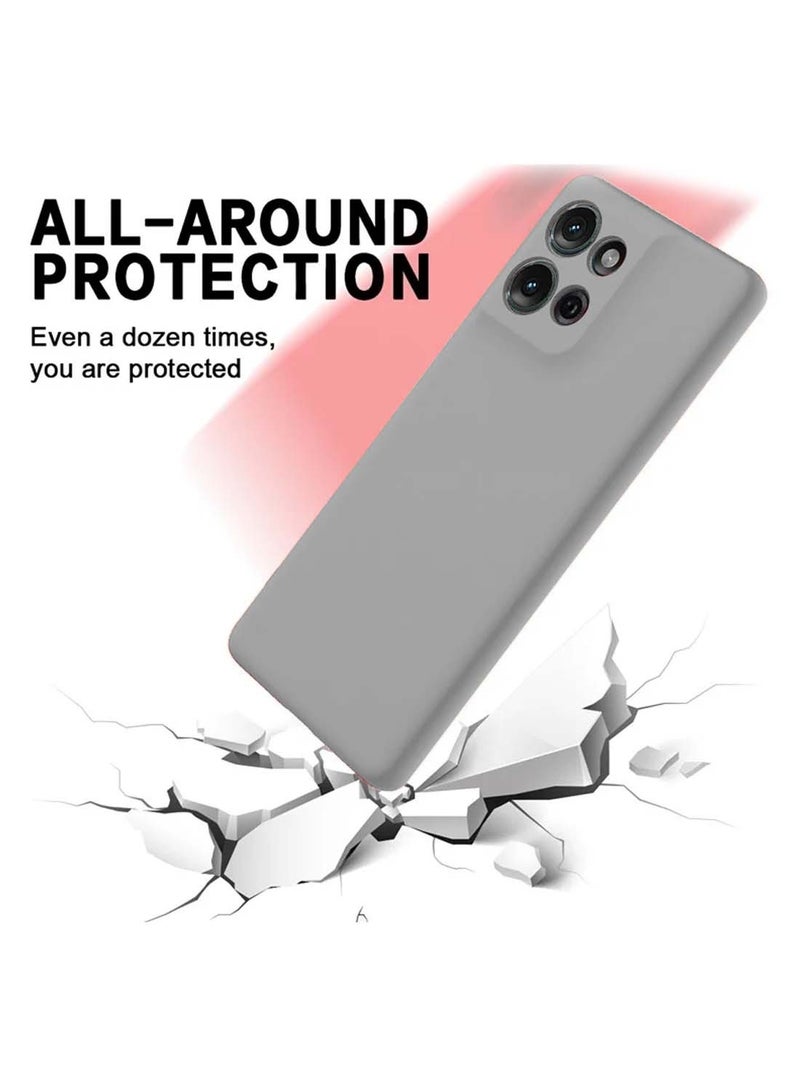 Wtech Motorola Moto G15 4G 2025 Premium Soft Liquid Silicone Case Cover - Grey - Image 4