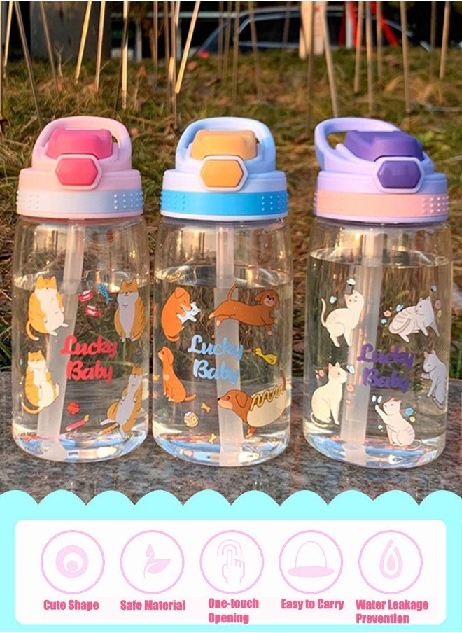 Kids Water Bottle with Straw 480ml Leakproof BPA Free Kids kettle Cute Cartoon Pattern Design Sports Water cup for School Picnic Gift for Girls Boys (Pink) - pzsku/Z1825CC60208475D14EA0Z/45/_/1720432785/8b5e8b8c-ddbb-4533-b663-16a66a2c9438