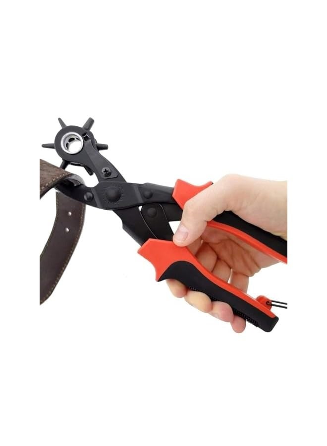 PROMASS Leather Belt Hole Punch,Drift Punches Leather Hole Punch,Leather Hole Punch Plier,Multi Hole Sizes Maker Tool,Hole Puncher Tool for Belt,Watch Band,Dog Collar,Saddle,Fabric,DIY Home,Craft  - Image 2