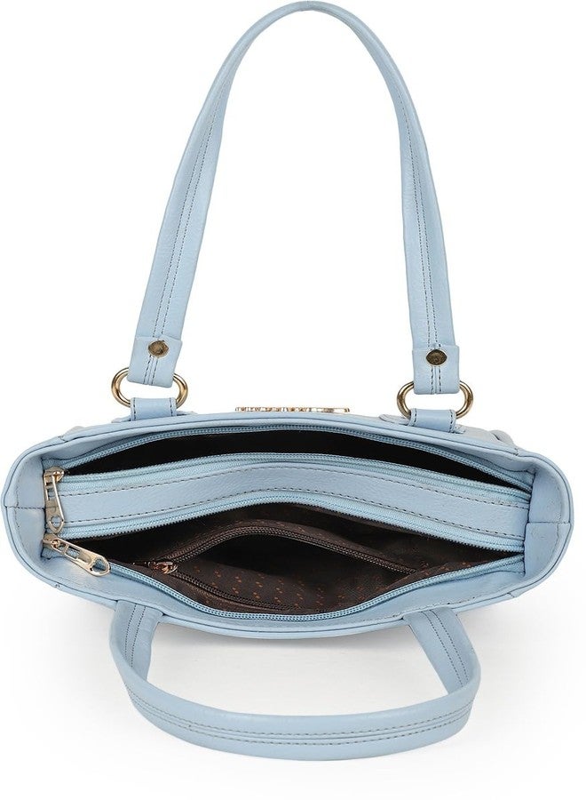 WORLD STAR PU Handbag for Womens | Blue - Image 4