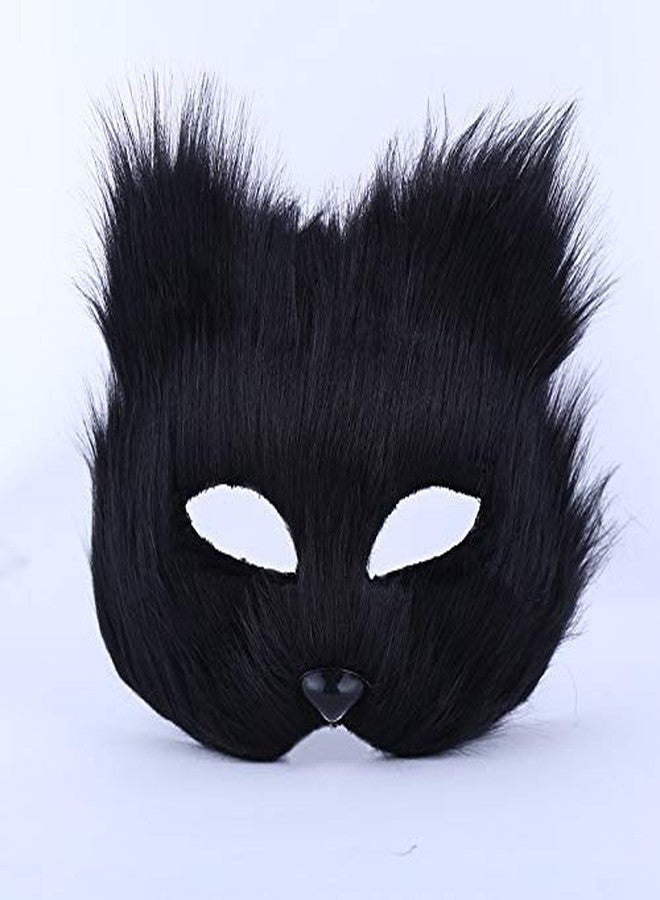 Ibluelover Halloween Mask Animal Mask Half Face Animal Party Cat Masks Cosplay Costume Accessory for Halloween - Image 1