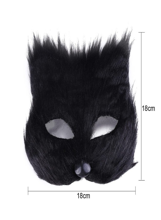 Ibluelover Halloween Mask Animal Mask Half Face Animal Party Cat Masks Cosplay Costume Accessory for Halloween - Image 3