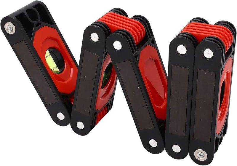 Foldable Magnetic Bubble Level Ruler Expandable Angle Measuring Tool ABS Plastic Aluminum Alloy - Image 2