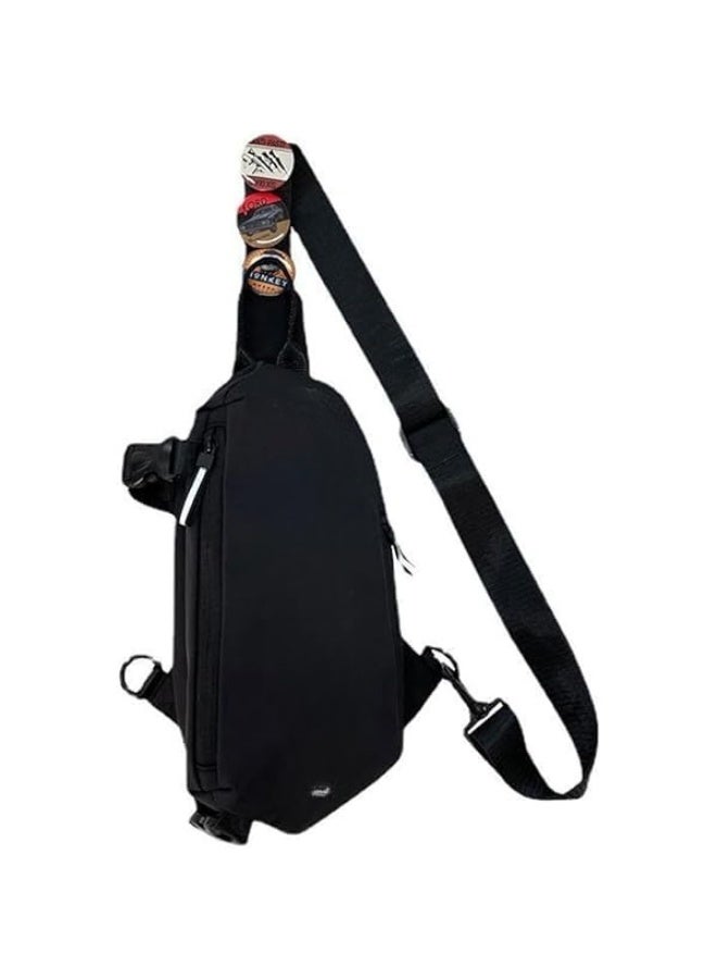 Men's Anti-Theft Chest Bag, Waterproof Crossbody Shoulder Bag with a Modern Design (17x31 cm), Luxurious Practical Bag - 220791 (Black) - Image 3
