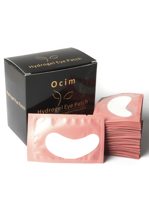 Ocim 100 Pairs Gel Pads Lash Extensions,Eye Lash Pads Hydrogel Patches for Eyelash Extension,Pink