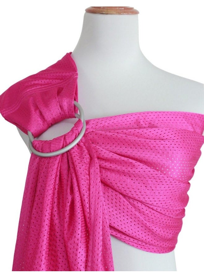 Vlokup Baby Water Ring Sling Carrier | Lightweight Breathable Mesh Baby Wrap for Infant, Newborn, Kids and Toddlers | Perfect for Summer, Swimming, Pool, Beach | Great for Dad Too Rose - Image 4
