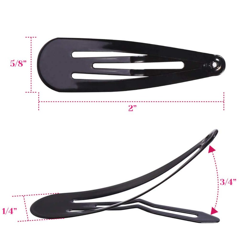 Anezus 80 Pcs Hair Clips Hair Barrettes 2 Inch Snap Non-Slip Metal Hair Clips - Image 2
