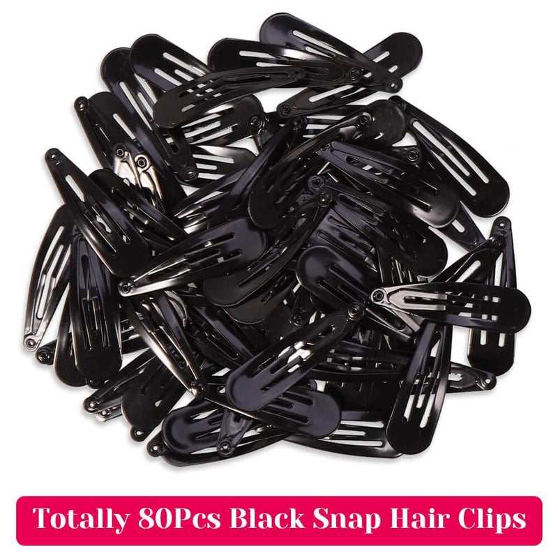 Anezus 80 Pcs Hair Clips Hair Barrettes 2 Inch Snap Non-Slip Metal Hair Clips - Image 1