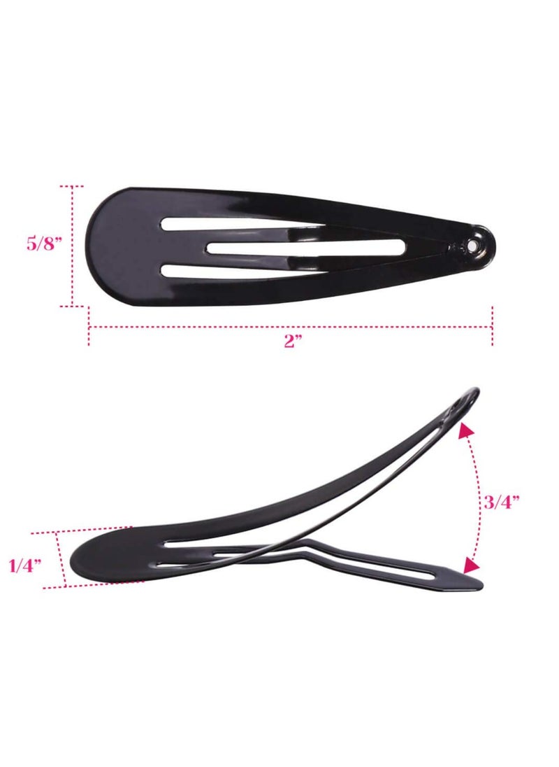 anezus Anezus 80 Pcs Hair Clips Hair Barrettes 2 Inch Snap Non-Slip Metal Hair Clips  - Image 2