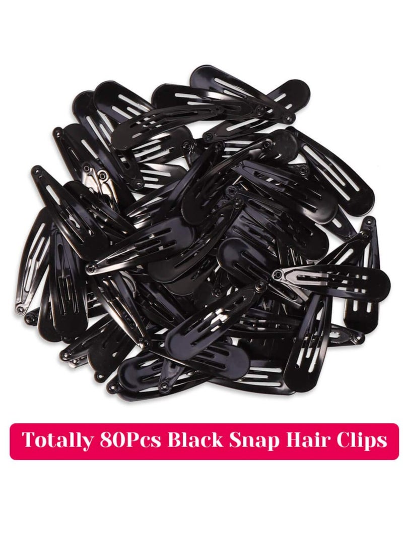 anezus Anezus 80 Pcs Hair Clips Hair Barrettes 2 Inch Snap Non-Slip Metal Hair Clips  - Image 3