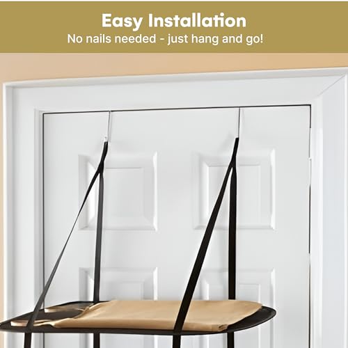 Greenco 3 Tier Over The Door Folding Drying Rack |for Clothing, Sweater, Garment, and Room Organization| Dryer Racks for Laundry Perfect for Small Spaces, Apartments, Dorm Rooms, and Bathrooms|Black - Image 5
