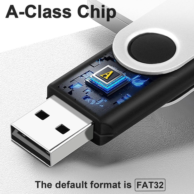 MECHEER 8GB Flash Drive Thumb Drives 10 Pack, USB 2.0 Flash Drive Memory Stick Backup Drive, Portable Pendrive Photo Stick Jump Drives with Lanyards, Office USB Storage Flash Drive Swivel Zip Drive, 10 Colors - Image 2