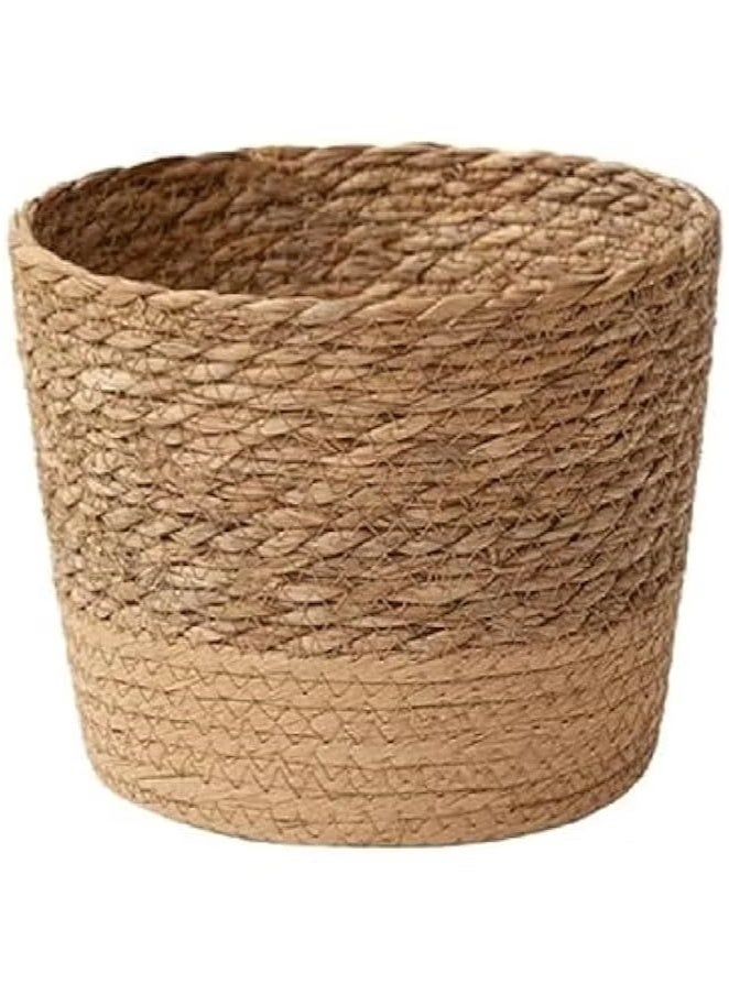 GMORO 3 sizes to choose from Grass Flower Basket Indoor Woven Flower Pot Flower Pot Flower Pot Decoration Laundry Basket Household Flower Pot Leak Proof Plastic Liner Indoor and Outdoor Garden Decoration - Image 4