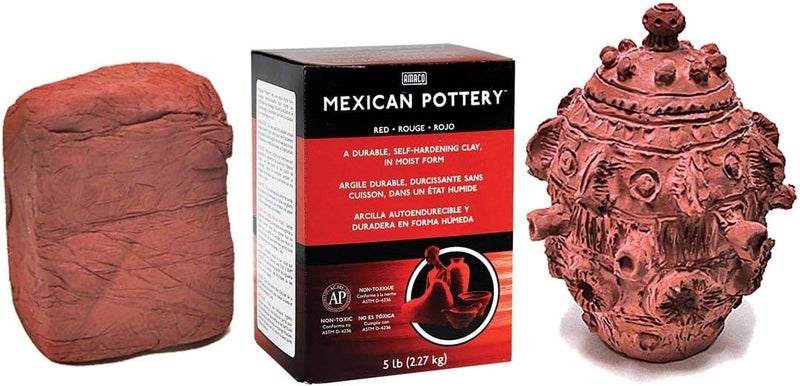 AMACO 216306 Mexican SelfHardening Clay 5Pound Red