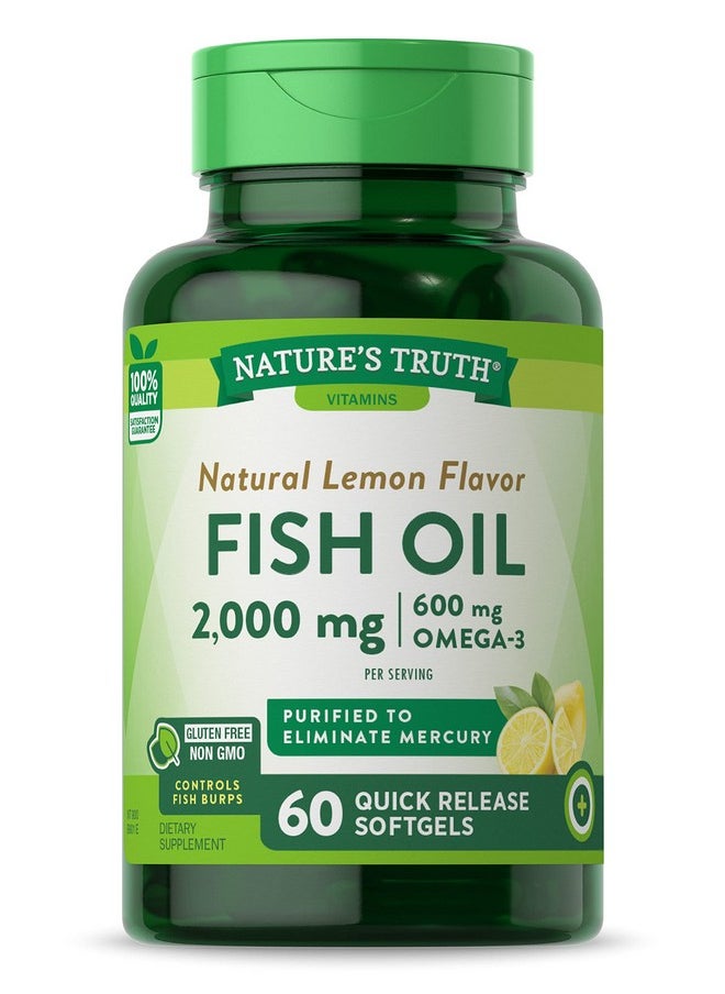 Nature's Truth Fish Oil 1000 Mg Lemon Flavor 60 Softgels  - Image 2