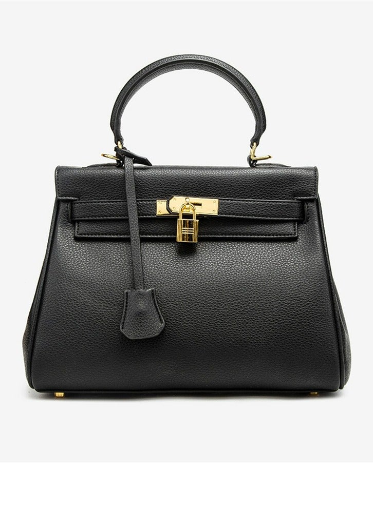 Loquat Ladies' Stylish Handbag Single Shoulder Crossbody Bag Black 