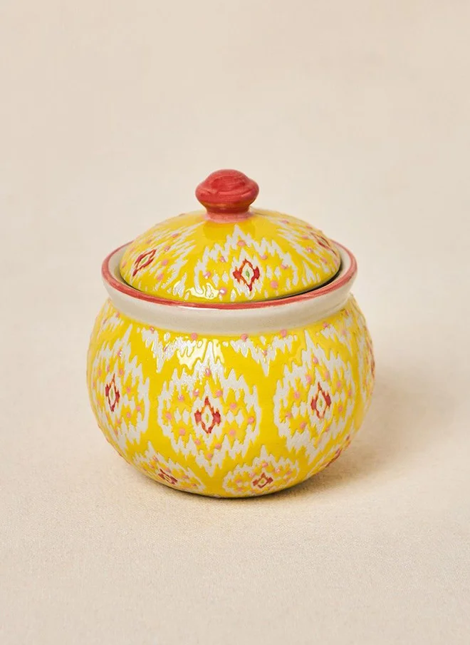 Chumbak Ikat Fusion Storage Jar - Teal, 280ml