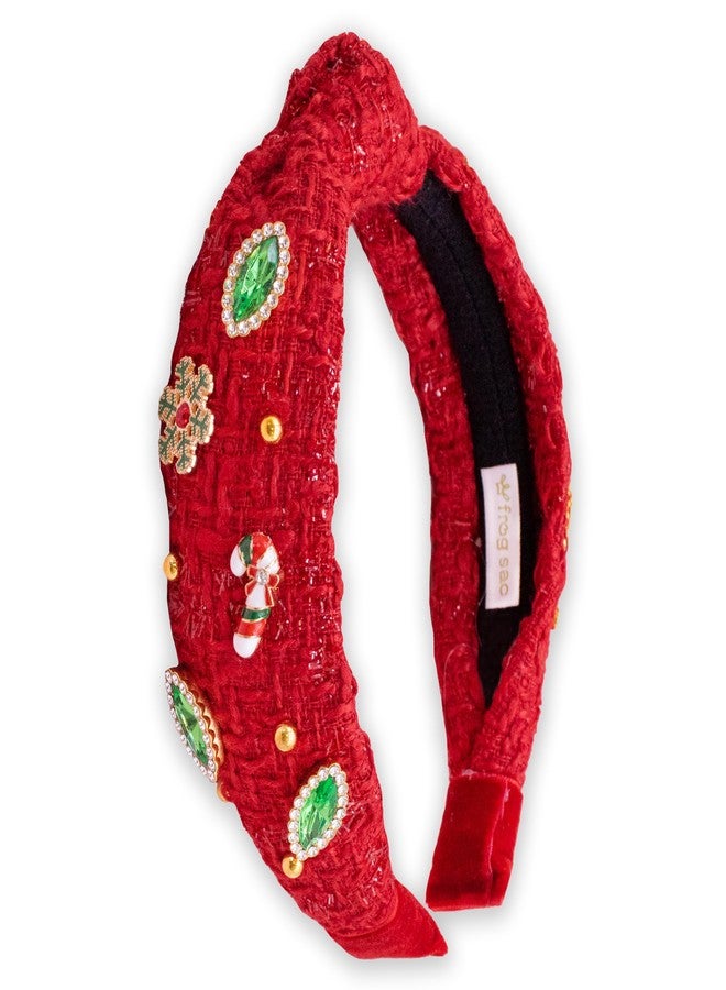 FROG SAC Knot Headband for Girls, Knotted Headbands for Toddler Kids, Rainbow Beaded Unicorn Hair Accessories, Girl Head Band, Halloween Christmas Stocking Easter Basket Stuffers (Red) - Image 1